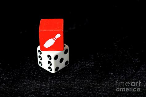 Red And White Dice On Black Background Photograph By Bridget Mejer