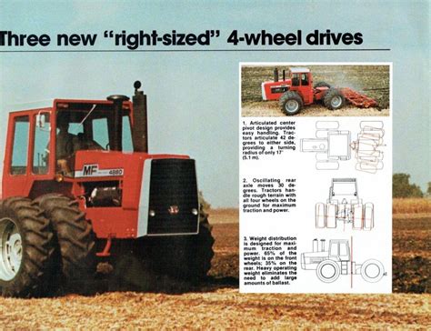 Massey Ferguson Mf 4880 4840 4800 4wd Tractor Color Sales Brochure