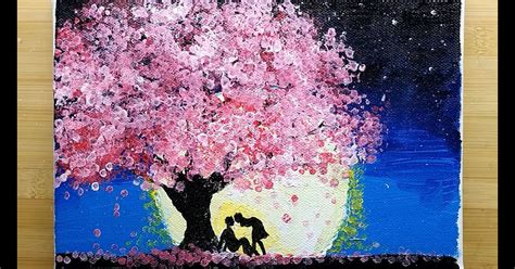 Cherry Blossom Tree Painting Easy Cherry Blossom Tree
