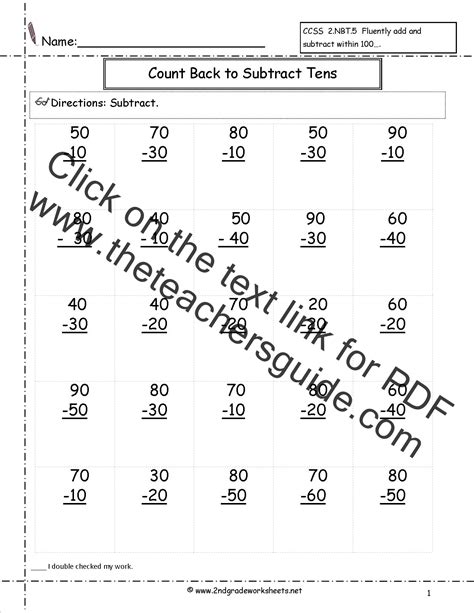 Drill it to kill it! Two Digit Subtraction Worksheets
