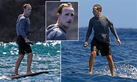 Mark Zuckerberg Covered In Sunscreen As He Surfs In Hawaii