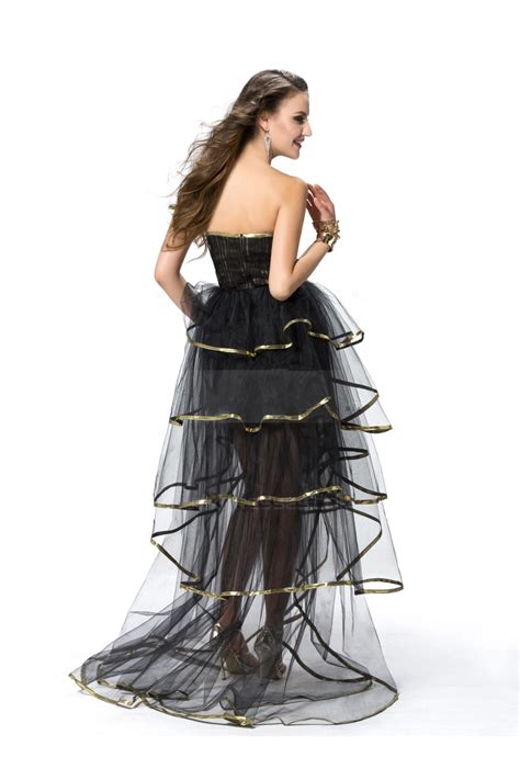 High Low Black Gold Prom Evening Formal Party Dresses Ed010556
