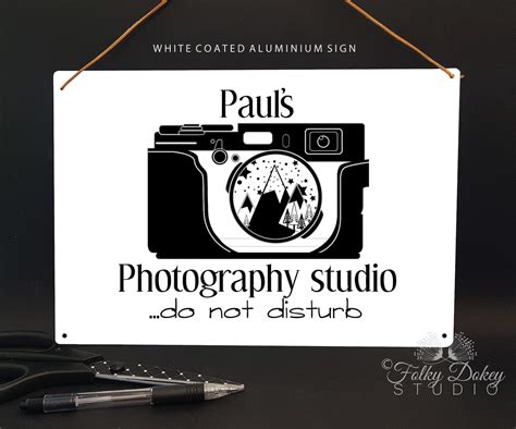 Photography Studio Room Sign Photographer T Personalised Etsy