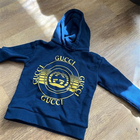 Gucci Hoodie In Blue Worn A Couple Of Times In Depop