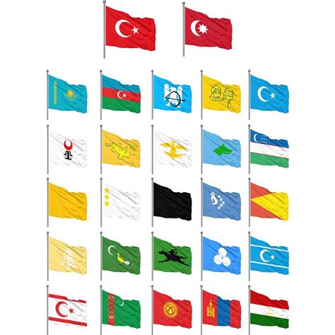 Gönder Bayrak Eski Türk Devletleri Bayrağı Seti 50 x 75 cm Fiyatı