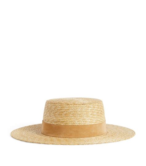 Womens Lack Of Color Brown Straw Spencer Boater Hat Harrods Uk