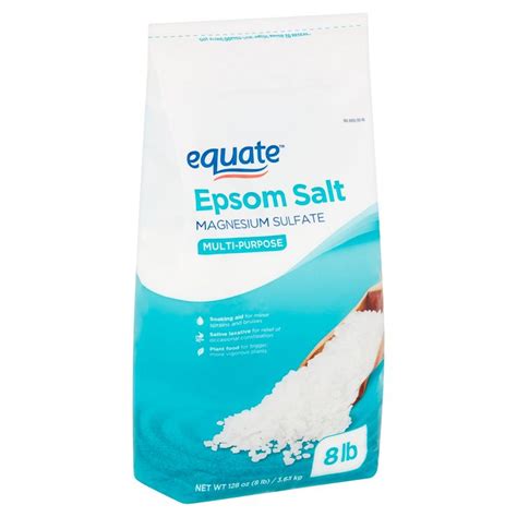 Equate Epsom Salt Magnesium Sulfate 128oz 8lb Scent Free Walmart