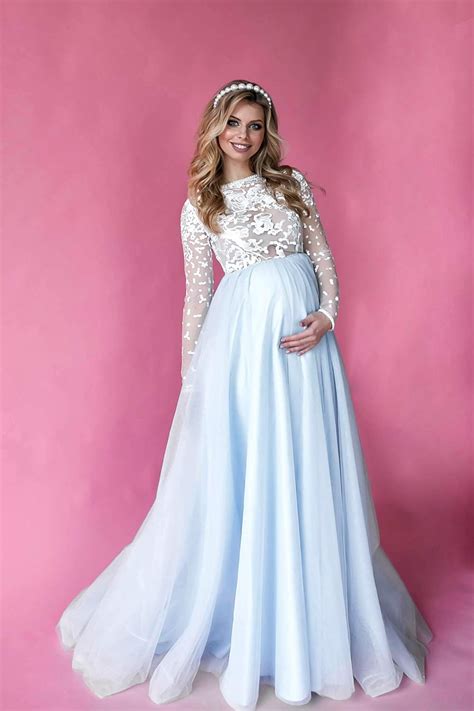 Lace Maternity Dresses For Baby Shower Pregnant Women S Off Shoulder