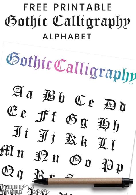 Learn To Write In Gothic Calligraphy Alphabet Download For Free