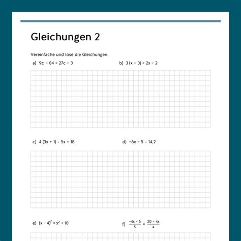 Königspaket Gleichungen Umformen Mathe 7 Klasse