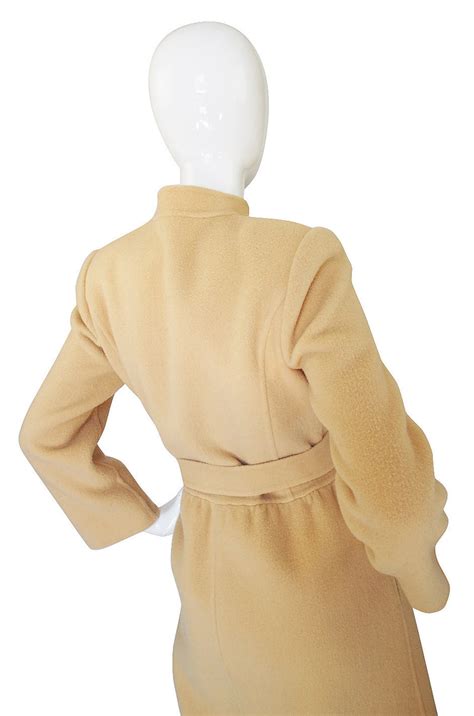 1970s andre laug camel wool coat shrimpton couture