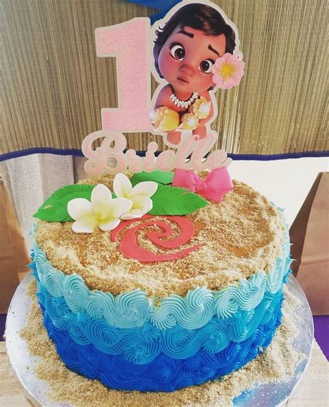 She had requested a cake with the theme of moana, an animated disney movie from 2016. #moana #birthday #birthdaygirl #birthdays #firstbirthday # ...