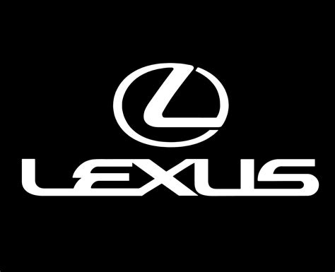 Lexus Marca Logo Coche Símbolo Con Nombre Blanco Diseño Japón Automóvil