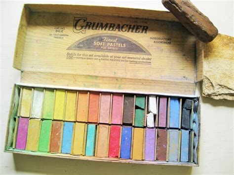 Vintage Grumbacher Soft Pastels 30 Half Length Assortment