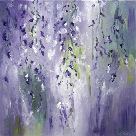 Flowers Wisteria Oil Painting Abstract Art Original Etsy Oil