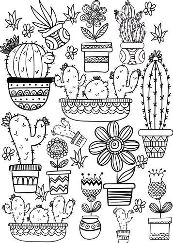 Cactus cartoon png collections download alot of images for cactus cartoon download free with high quality for designers. Cactus and Succulent Printable Adult Coloring Pages | Free ...