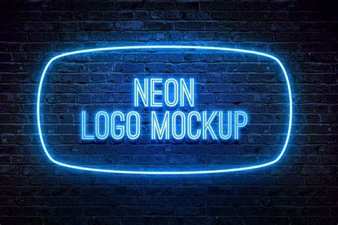 neon mockup  psd designhooks
