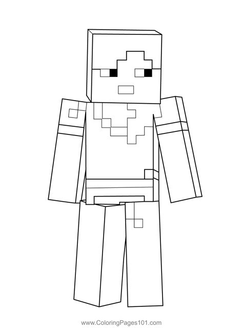 Alex Minecraft Coloring Page For Kids Free Minecraft Printable