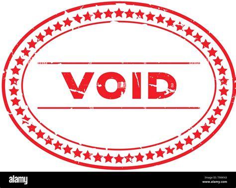 Grunge Red Void Word Oval Rubber Seal Stamp On White Background Stock Vector Image And Art Alamy