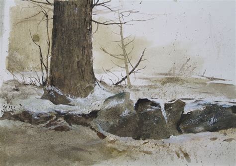 Andrew Wyeth Snow And Ice Watercolors Hong 20th Century Landscapes