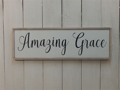 Amazing Grace Sign Amazing Grace Wood Sign Farmhouse Sign