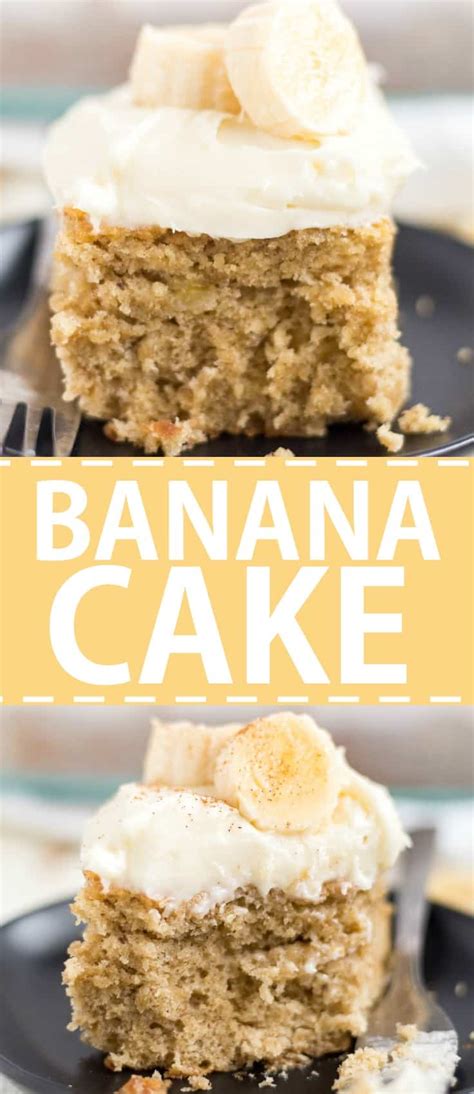 This banana cake recipe is the best! banana cake - thestayathomechef.com
