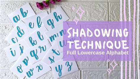 Adding Shadows To Brush Calligraphy And Hand Lettering Full Alphabet