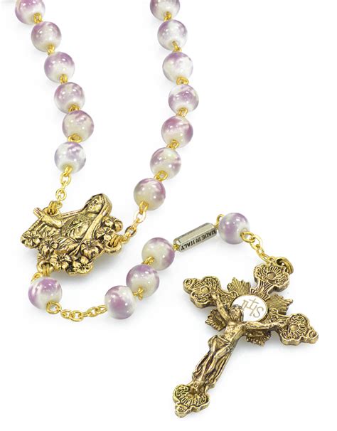 Fatima Gold Plated Rosary Beads