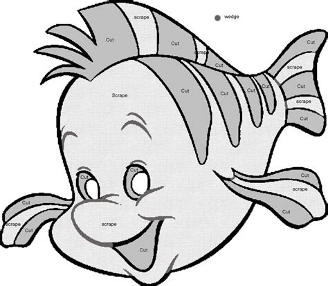 Little Mermaid Flounder Stencil Images Pictures Becuo Clip Art Library