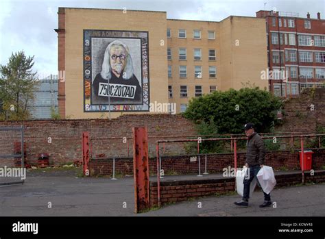 Billy Connolly Mural Artist John Byrnes Portrait Shows Billy Connolly