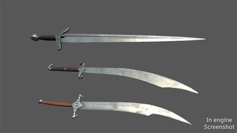 Artstation Medieval Weapons Collection Swords Game Assets