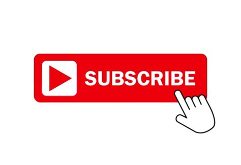 Youtube Subscribe Button Clipart Vector Red Subscribe Button With Hand