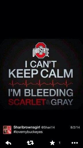 I Bleed Scarlet And Gray Osu Buckeyes Football Ohio State Football Ohio