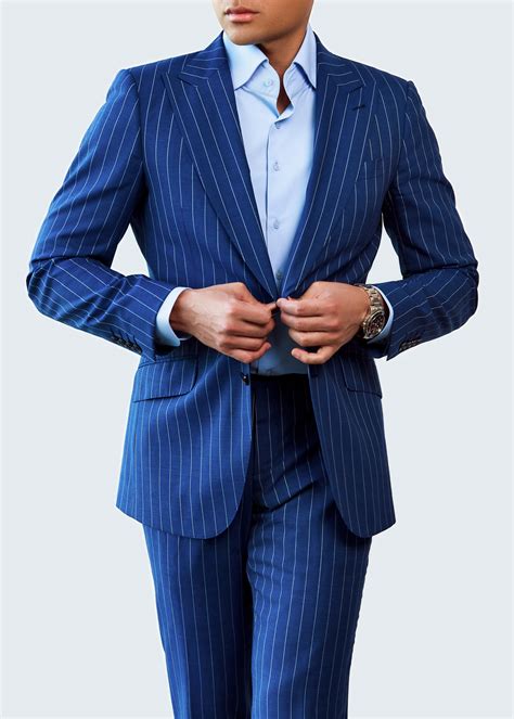 Sussex Blue Pinstripe Suit Theodore