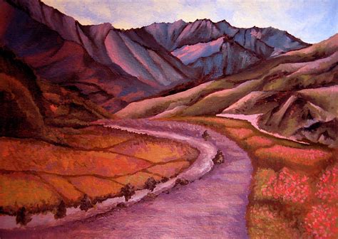 Mountain Path Painting By Renu S Fine Art America