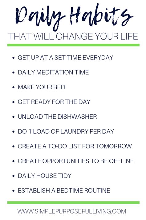 10 Simple Habits That Will Improve Your Life Now Simple Purposeful