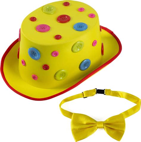 Clown Hat And Bow Tie Clown Costume Accessories Colorful