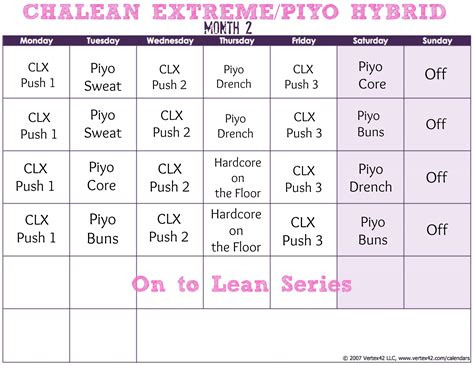 Chalean Extreme/PIYO Hybrid Month 2 | Chalean extreme, Chalean extreme hybrid, Piyo workout