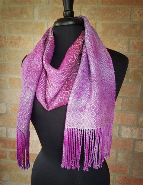 Handwoven Hand Dyed One Of A Kind Bamboo And Tencel Scarf Etsy Hand
