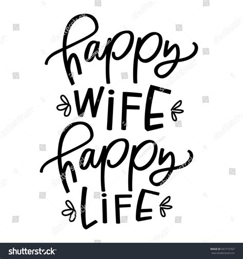 Feliz Esposa Feliz Vida Vector De Stock Libre De Regalías 667715767 Shutterstock