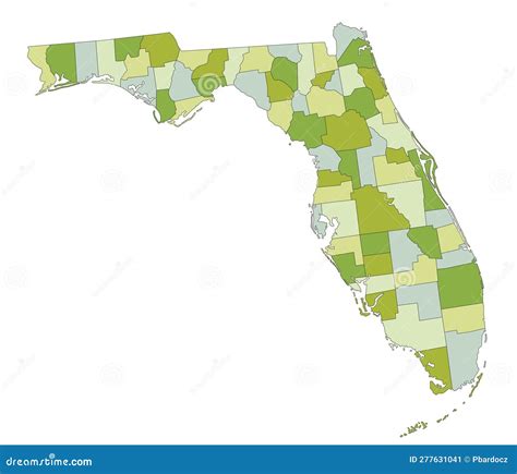 Mapa Político Editable Detallado Con Capas Separadas Florida
