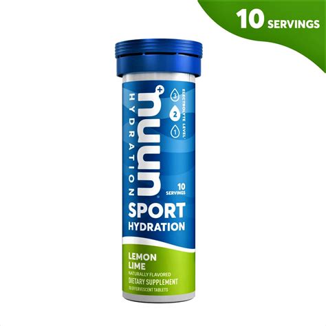 Nuun Hydration Sport Effervescent Electrolyte Supplement Lemon Lime