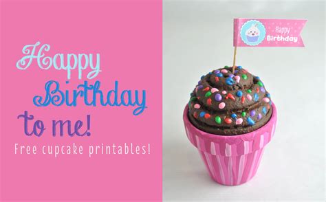 Happy Birthday Cupcake Topper Printable