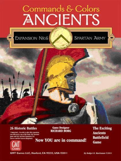 Commands And Colors Ancients Expansion Pack 6 The Spartan Army