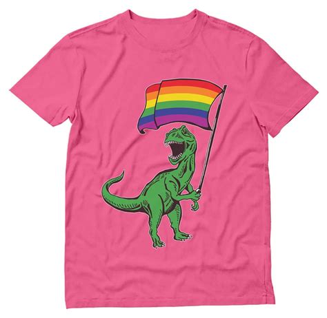 tstars mens lgbt clothing t rex rawr gay lesbian rights support pride parade rainbow flag gay