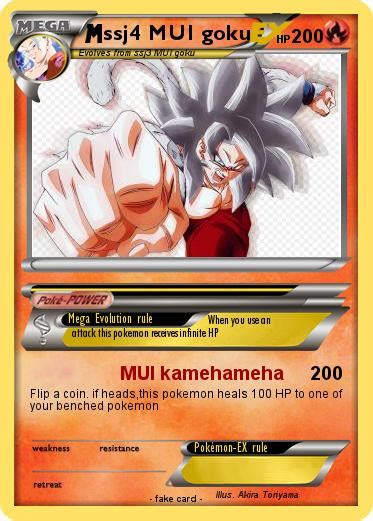 Pokémon Ssj4 Mui Goku Mui Kamehameha My Pokemon Card
