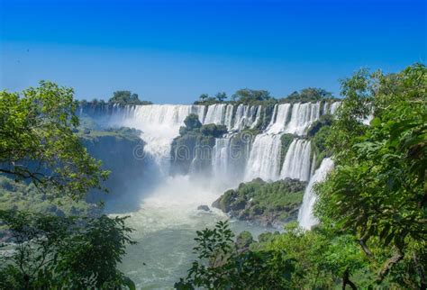 Aerial View Of Iguazu Falls From The Helicopter Ride One Of The Seven