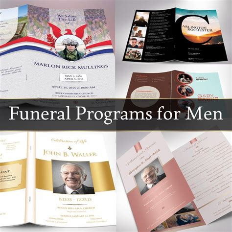 Funeral Programs For Men 61 Memorial Word Templates Godserv