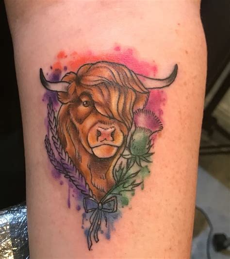 Highland Cow Tattoo My Love For These Animals Cow Tattoo Highland