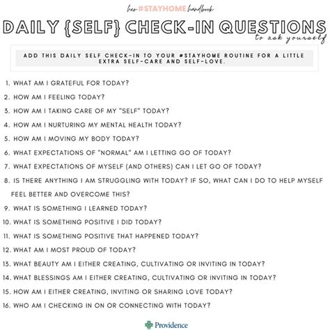 Daily Check In Questions To Ask Yourself